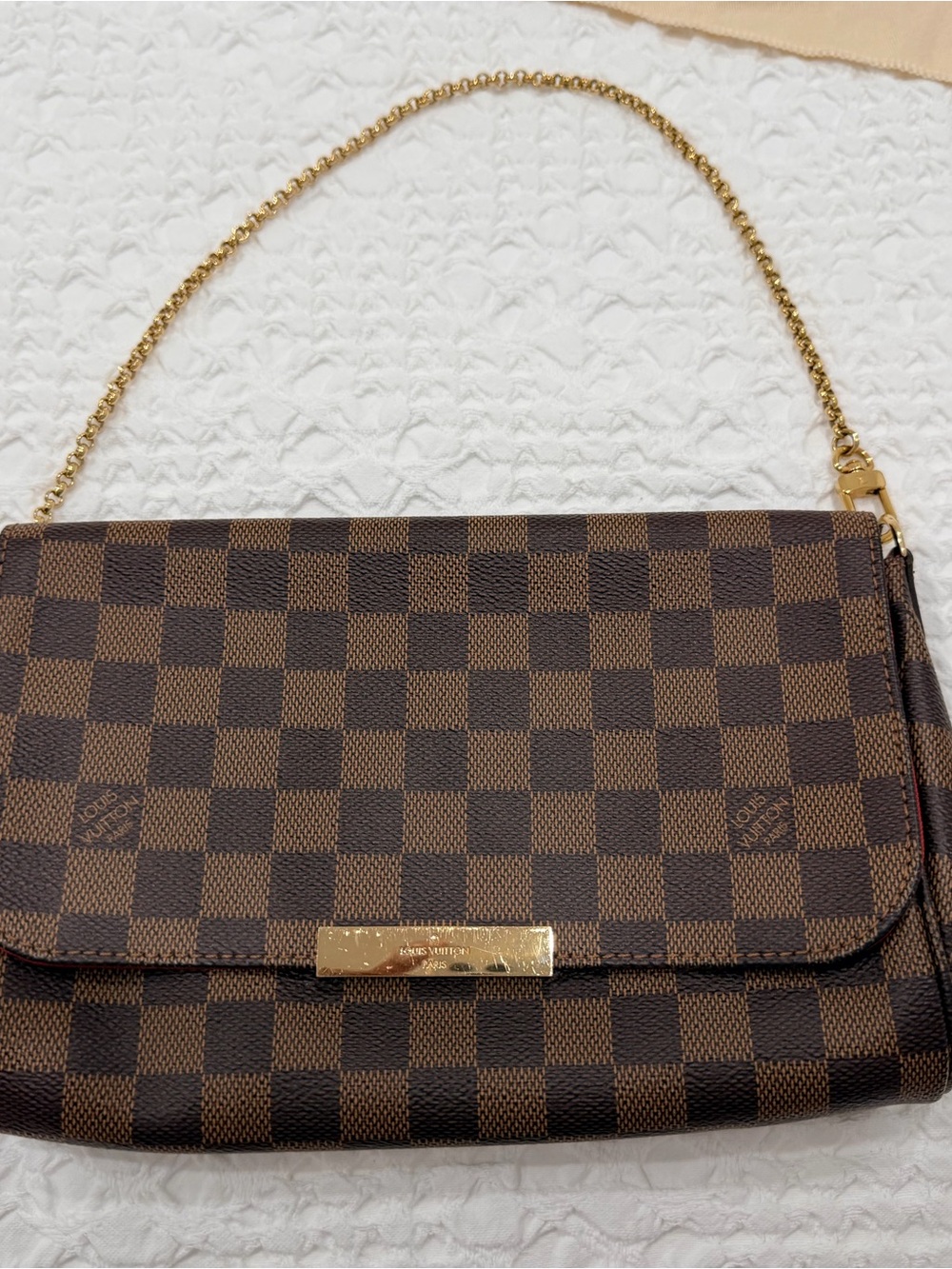 Louis Vuitton Brown Damier Ebene Small Chain Crossbody